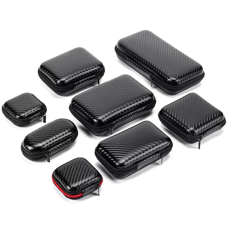 1-3Pcs Earphone Carrying Case Holder EVA Headphone Storage Bag Small Zipper Pouch for EarPods Cable Charger Organizer Box Pouch
