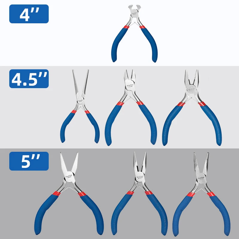 TINSOL 7PCS Mini Pliers & Wire Cutters Set, Needle Nose Pliers for Jewelry Making, DIY Beading Tools for Handcraft Repair Hobby