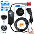 AFYEEV Type2 Portable EV Charger 11KW 16A 3 Phase GBT Electric Car Charger Wi-Fi APP Bluetooth Version Remote Control CEE Plug