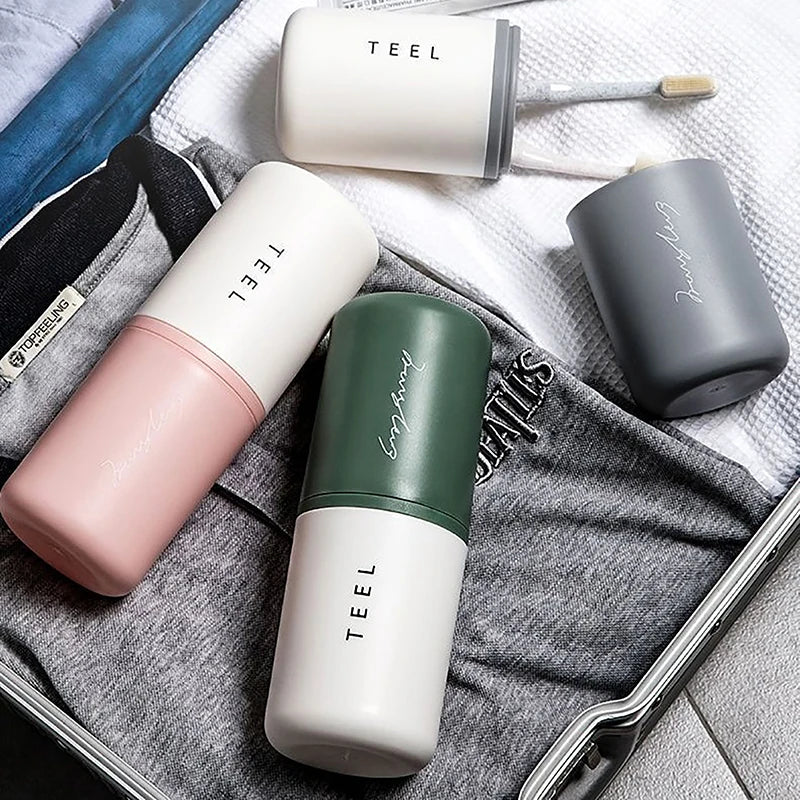 1pc Portable Toothbrush Holder Box Bathroom Accessories Toothpaste Box Outdoor Travel Camping Toothbrush Storage Organizer Case