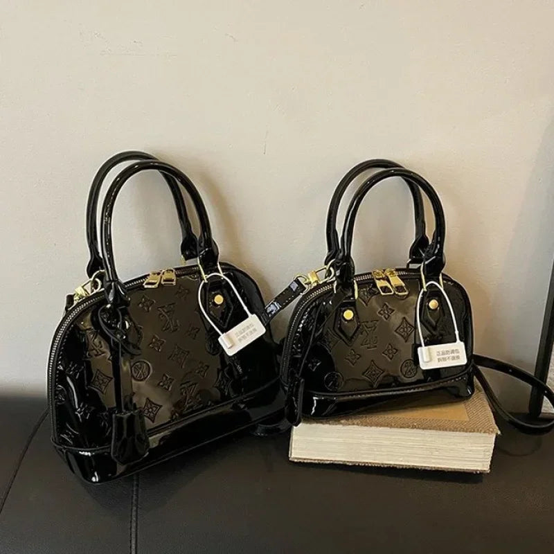 High-End Women's Shoulder Bag Crafted From Meteor-Patterned Leather Featuring Elegant Slovakia Vintage Lightweight Soft Look