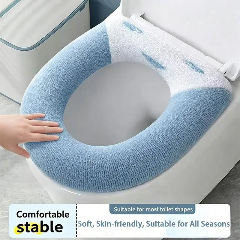 1Pcs Soft Warmer Washable Mat Cover Pad Cushion Seat Bathroom Toilet Seat Cover