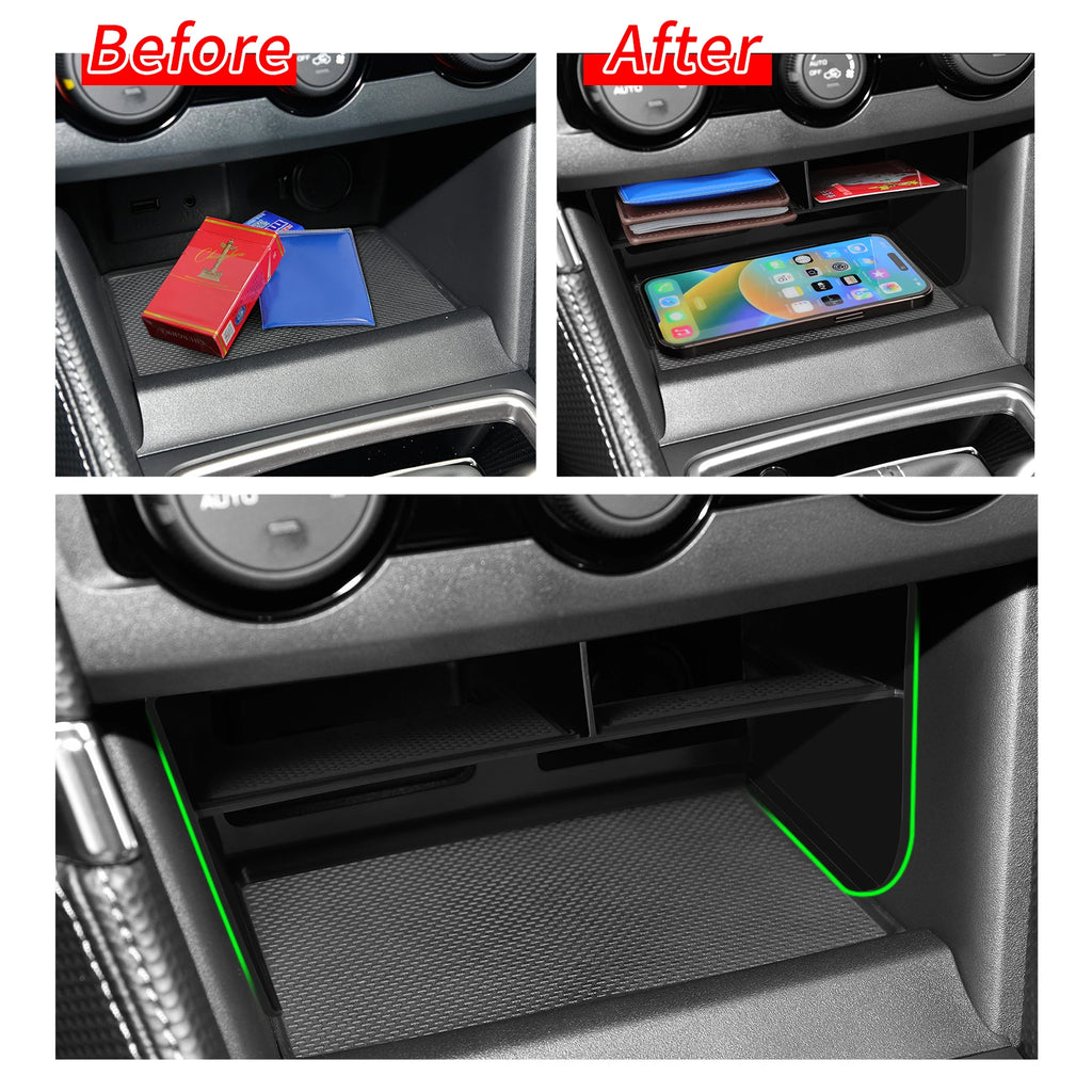 LUCKEASY for Subaru Forester 2019-2024 Car Storage Box Central Console Tidying Organizer Case Tray Auto Interior Accessories