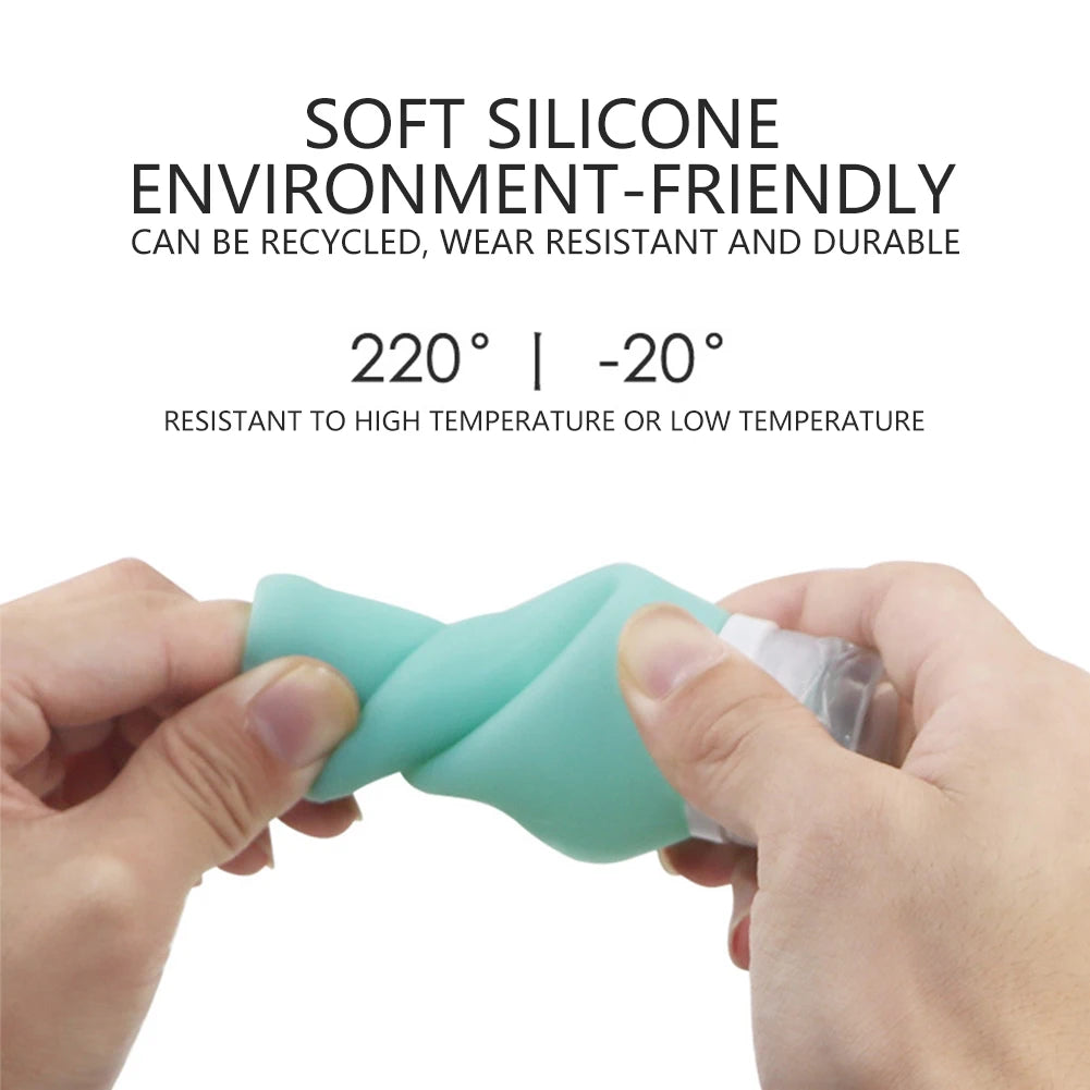30ml/60ml/90ml Silicone Travel Bottles Sub-packaging Storage Bottles Leakproof Refillable Bottle for Shampoo Skin Care Products