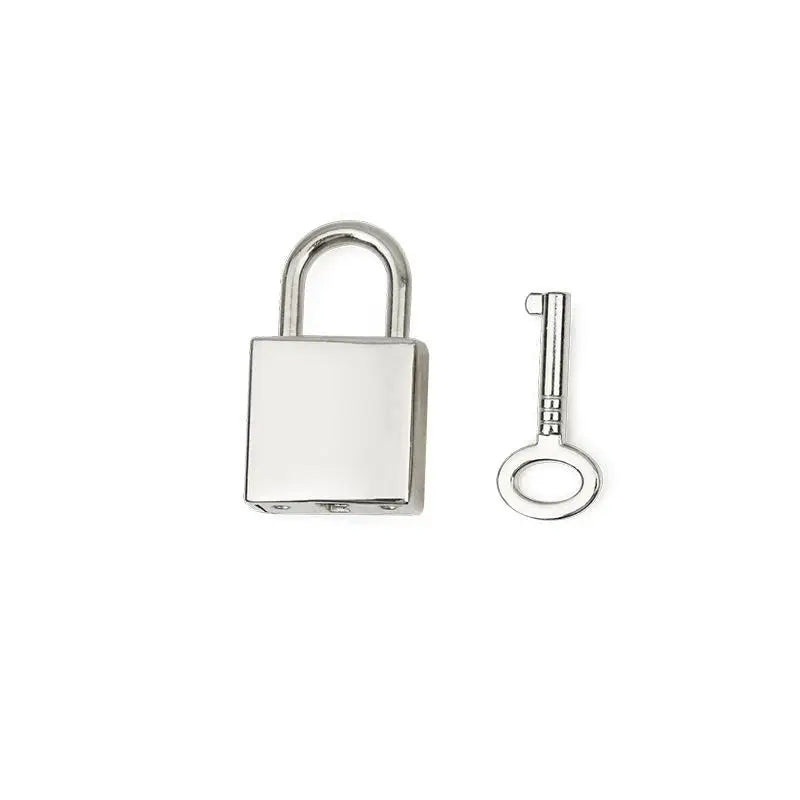 Portable Mini Metal Padlock Durable Anti-Theft Luggage Lock with Keys for School Locker Travel Baggage Storage Box