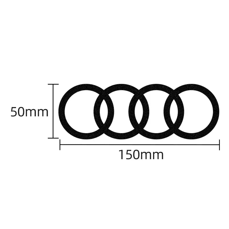 4-ring badge car stickers for A3 A4 B8 8P 8V B6 A5 A6 C7 Q5 B9 B7 C6 A1 Q7 Q3 TT car window trunk decoration stickers