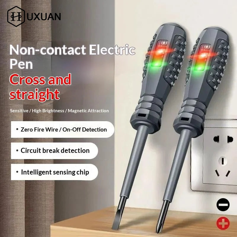 Durable 2-in-1 Electric Tester Screwdriver Set with Magnetic Properties for Skilled Electrical Work