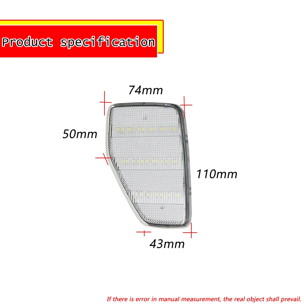 2pcs Smoked/clear Full LED Amber/white Front Side Marker Lights For 05/06-10 Hummer H3/09-10 H3T