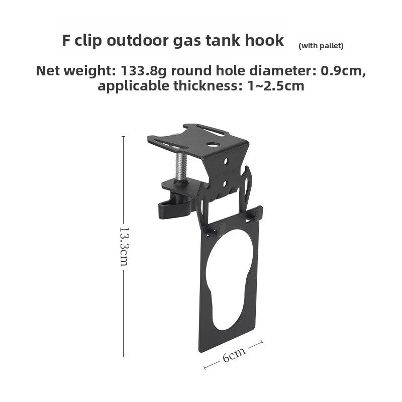Hang Gas Canister Hook Outdoor Multi-purpose Gas Tank Hook With Hanging Plate Bottle Opener Camping Table Gas Stove Tank Hook