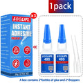 LOOLIFL 495 Super Glue Cyanoacrylate Instant Adhesive High Strength for Metal Plastic Rubber Wood Bonding DIY Fast Curing Tool