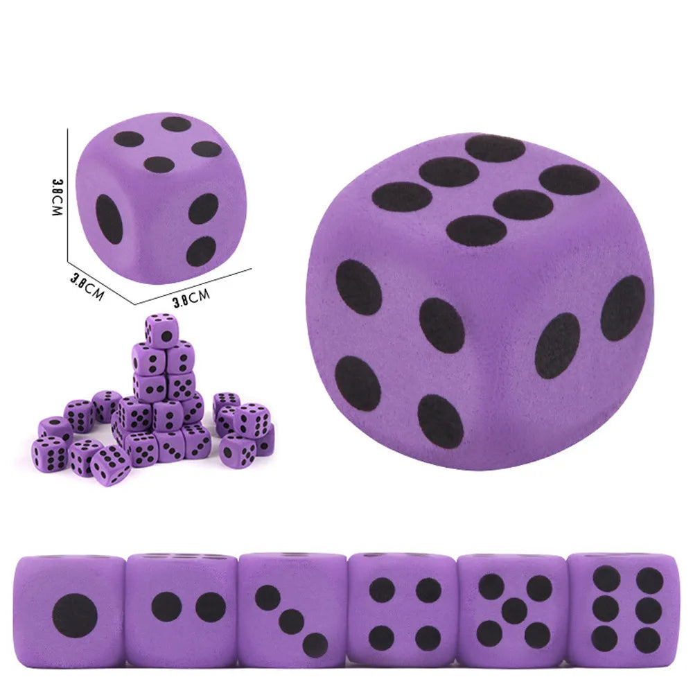38mm Giant EVA Foam Dice Large Six Sides Dice Kids Educational Counting Toys Children Party Game Dice Board Game Dices