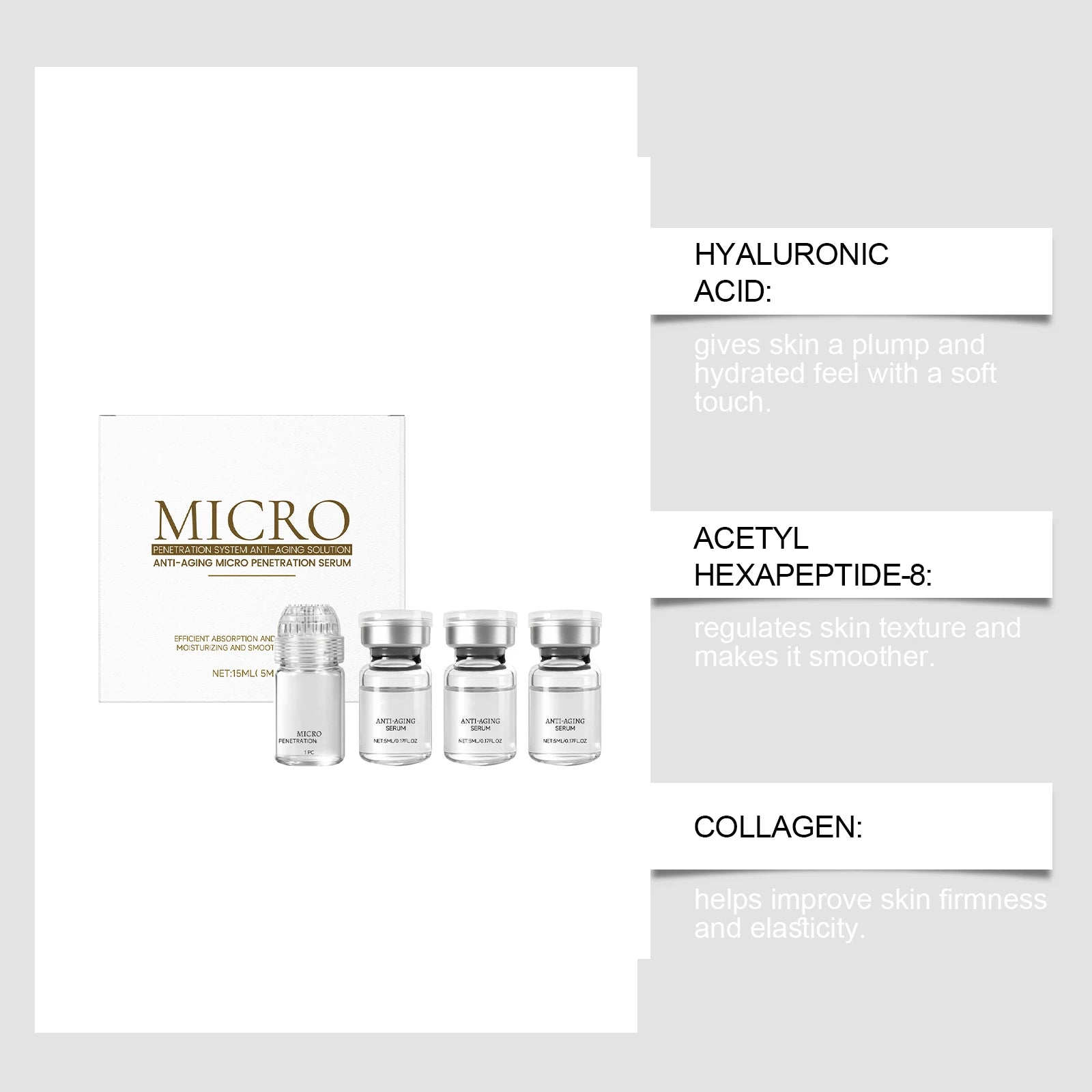 Facial Essence Care Set High-end Micro Needle Skin Care Essence Set Collagen Moisturizing Gentle High-end