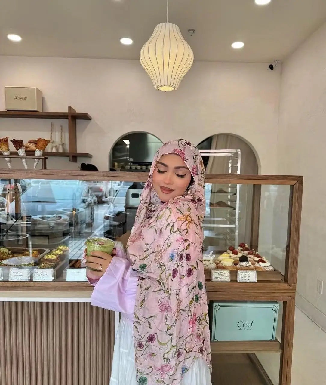Gradient Ombre Hijab Scarf Women Soft Lightweight Muslim Bandana Headscarf Ladies Multi-purpose Hair Accessories for Daily
