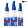 Loolifl New Upgraded 1-25Pcs Super Glue 496 Strong Cyanoacrylate Instant Adhesive, Quick-Drying in 5 Seconds, Waterproof and Stable, Universal Bonding Tool
