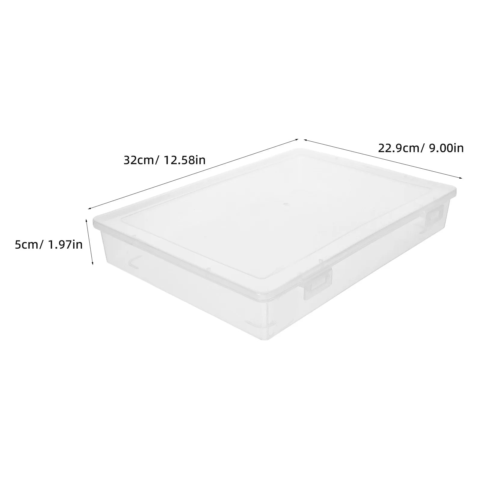 3Pcs Clear Stackable A4 File Box 12.6x9 Inch Transparent Plastic Document Organizer for Desktop Office School Home Paper