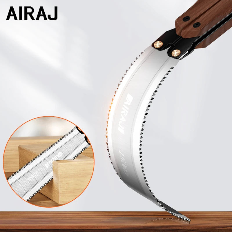 AIRAJ Folding Saw SK5 Steel Pocket Garden Saw Japanese Saw, Flush Cut Trim Saw For Woodworking
