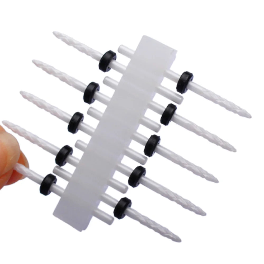 10pc Carbide Manicure Drills Nail Drill Bits Set Milling Cutters Kits Gel Polish Remover Files Electric Burr Tools Accesstries
