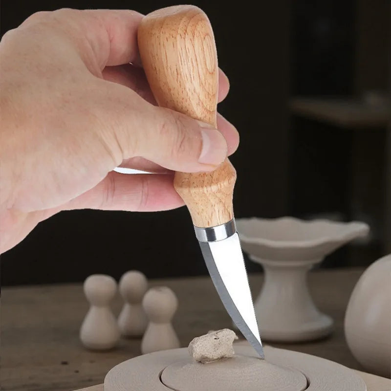 5PCS Wood Carving Knife Set Ergonomic Hook Chisel for Spoon Durable Sculptural Beginner Professional Tools