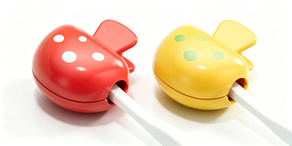 Cute Travel Toothbrush Head Covers Toothbrush Protector Cap Brush Pod Case Protective Portable Plastic Clip for Household Travel