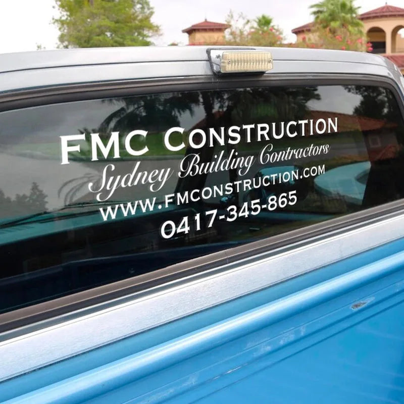 1PC Personalized Business Advertising Text Vinyl Sticker For Car Window Decor Custom Commercial Auto Rear Windshield Decal
