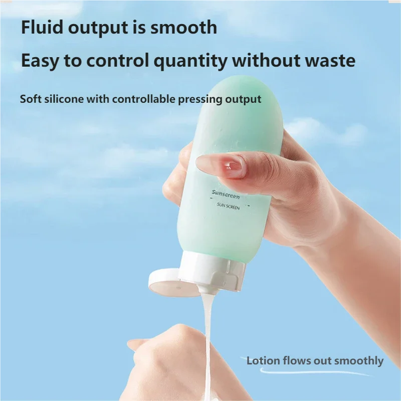 4Pcs/Set Refillable Bottle 60ml Soft Lotion Container Squeeze Tube Empty Bottle Portable Travel Shampoo Bottle