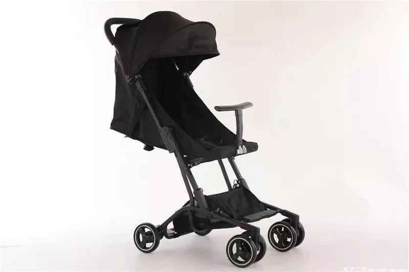 2025 New Simple Boarding Baby Stroller Four-wheel Shock Absorption Lightweight Ultra-small Foldable Baby Stroller