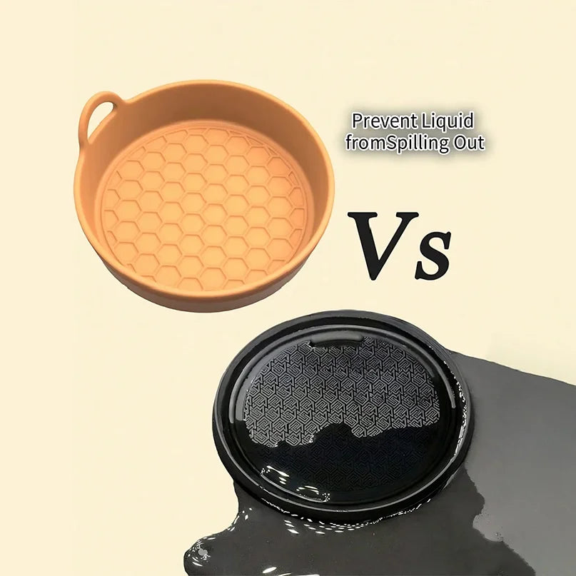 2Pcs Silicone Car Coasters - Non-Slip Heat-Resistant Design for Car Durable Eco-Friendly Spill-Proof Fits Most Cup Holders