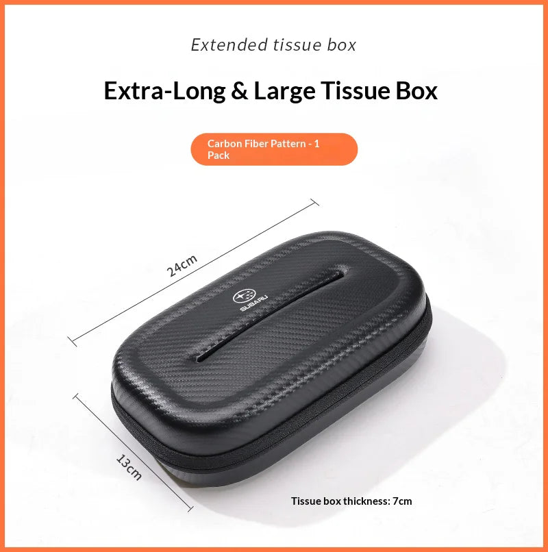 For Subaru Ascent BRZ Forester Impreza Legacy Outback WRX VX Car 3D stereoscopic Extra-Long & Large tissue box Auto Accessories