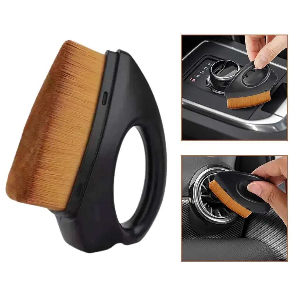 Mini Car Tire Detailing Brush Synthetic Fiber Auto Tire Shine Applicator Wash Tire Cleaner Portable Car Interior Cleaning Tool