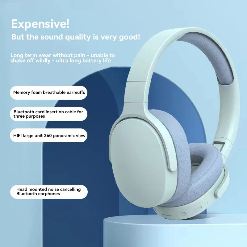 P2961 Wireless Bluetooth Headphones HiFi Stereo  Noise Cancelling Headsets Sport Gaming Music Earphones With Mic 2026 NEW