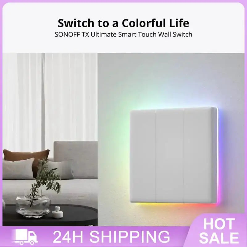 SONOFF TX Ultimate T5 Wifi Smart Touch Wall Switch 86/120 Type 1/2/3/4gang Switch Work With Alexa Google Siri Alice Smartthings