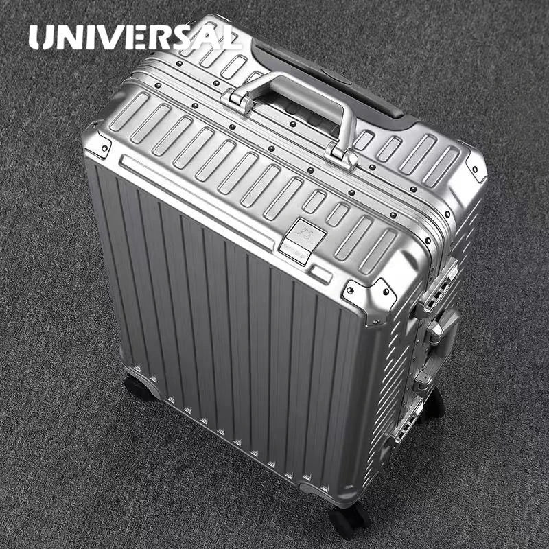 Little Diamond Luggage Solid Aluminum Frame Travel Box Scratch resistant and Wear resistant Hard Box Boarding Case Silent Univer