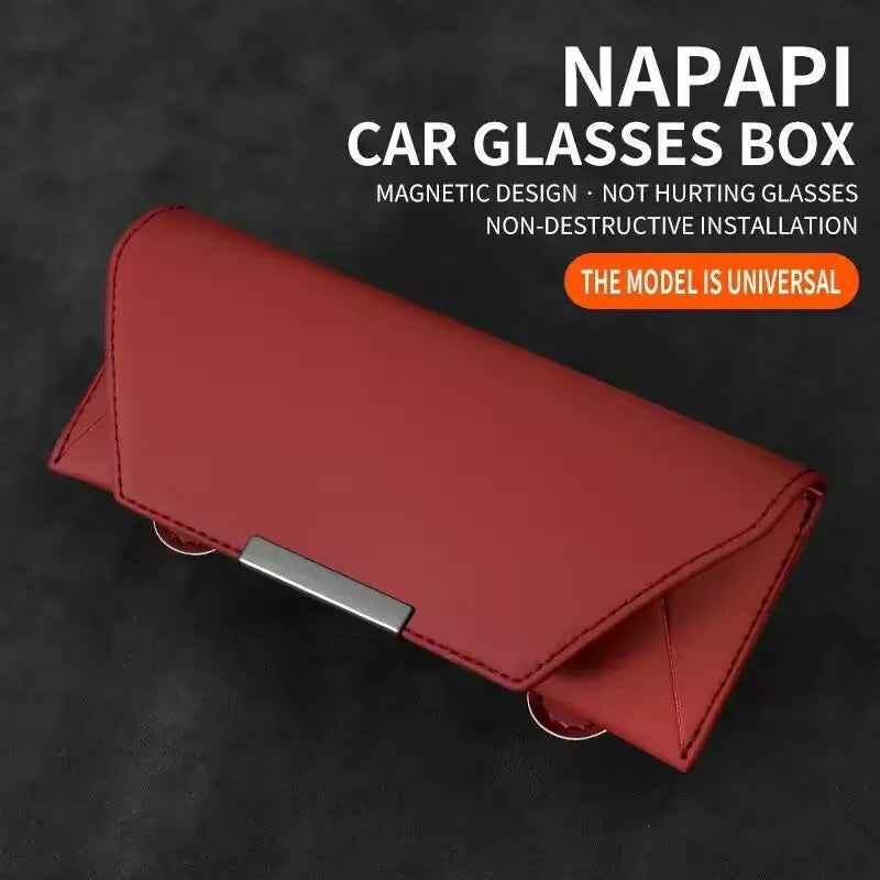 leat Car Glasses Box Portable Car Sunglasses Holder Multi-functional Case Anti-Scratch Eyeglasses Protection Box Car Accessories