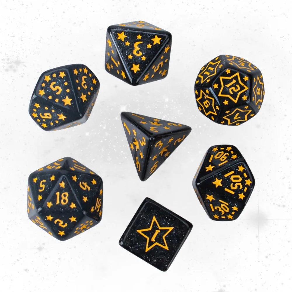 7PCS New Acrylic Star Dice Set 8 Colors D4 D6 D8 D10 D12 D20 Sharp Corner Dice Polyhedral Table Games Dice Gift
