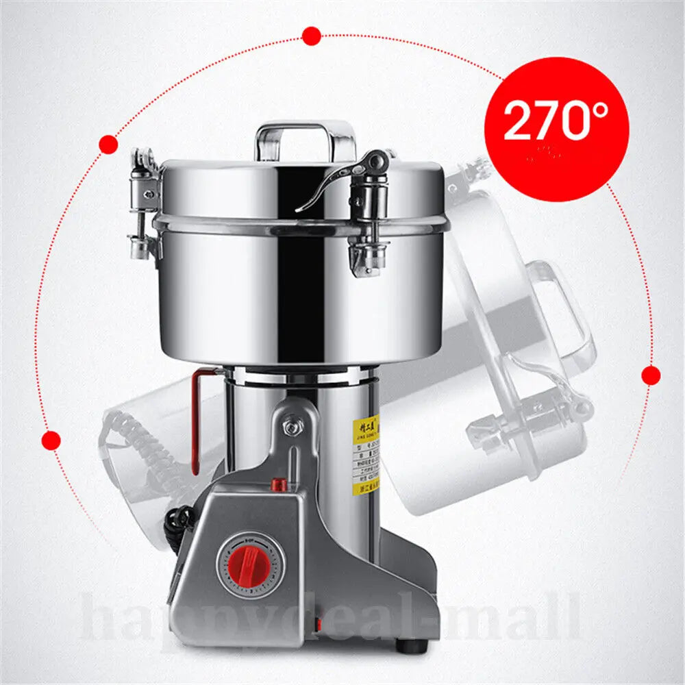 4200W Herb Grain Spice Cereal Grinder Machine 2500g Electric Grain Mill Grinder for Dry Herbs Grains Spices Cereals Coffee Corn