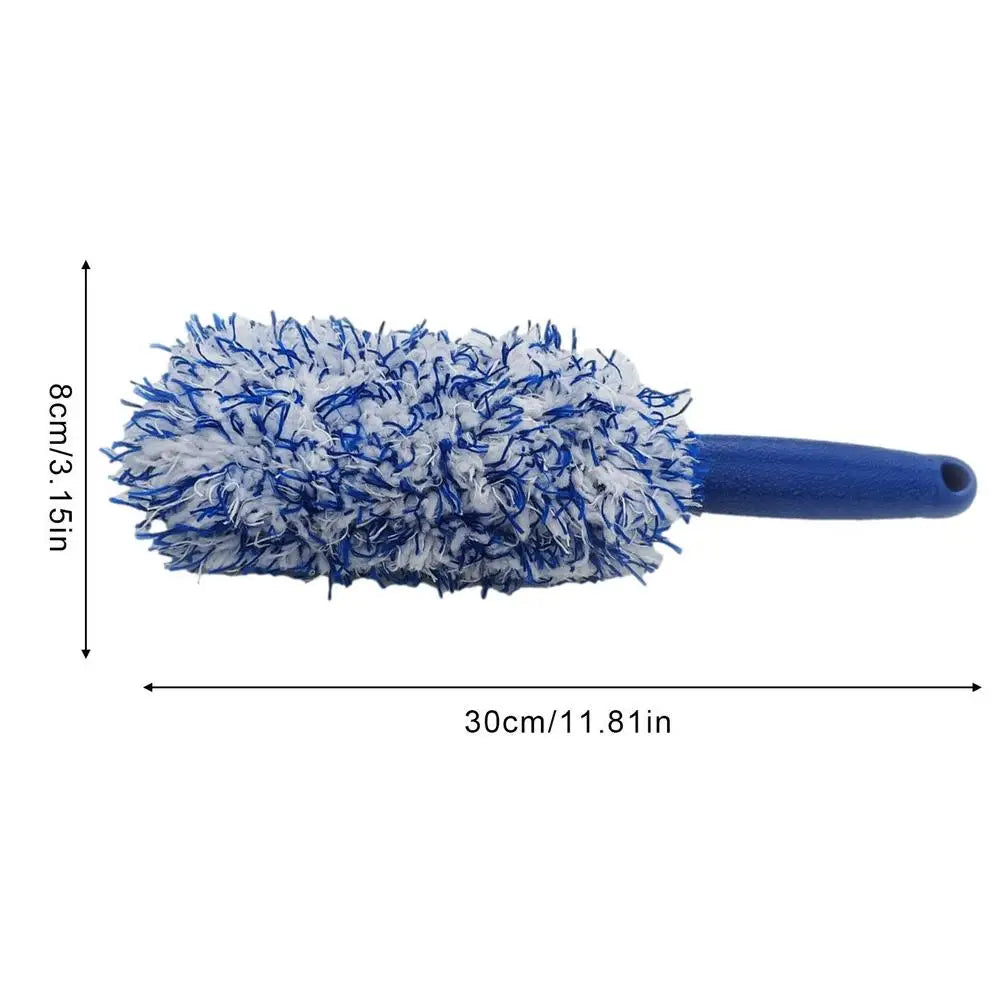 Car Wheel Brush Long Handle Auto Rims Cleaning Scrub Brushes Soft Plush Tire Scrubber Car Hubs Detailing Brush Car Maintenance