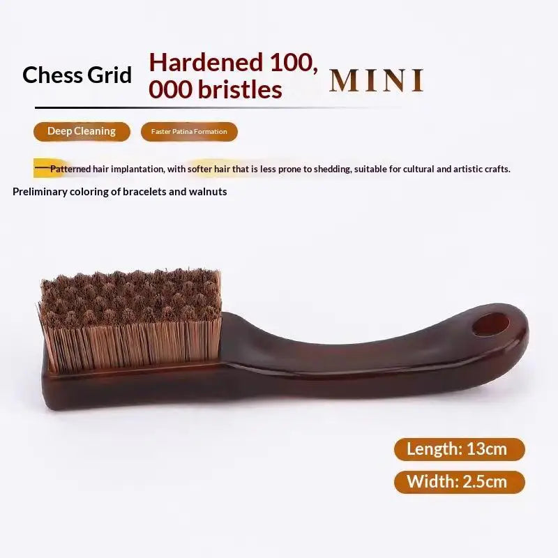 【A】New Portable Checkerboard 10000 Bristle Antique Polishing Brush For Diamond Walnut Olive Pit Deep Cleaning Brightening