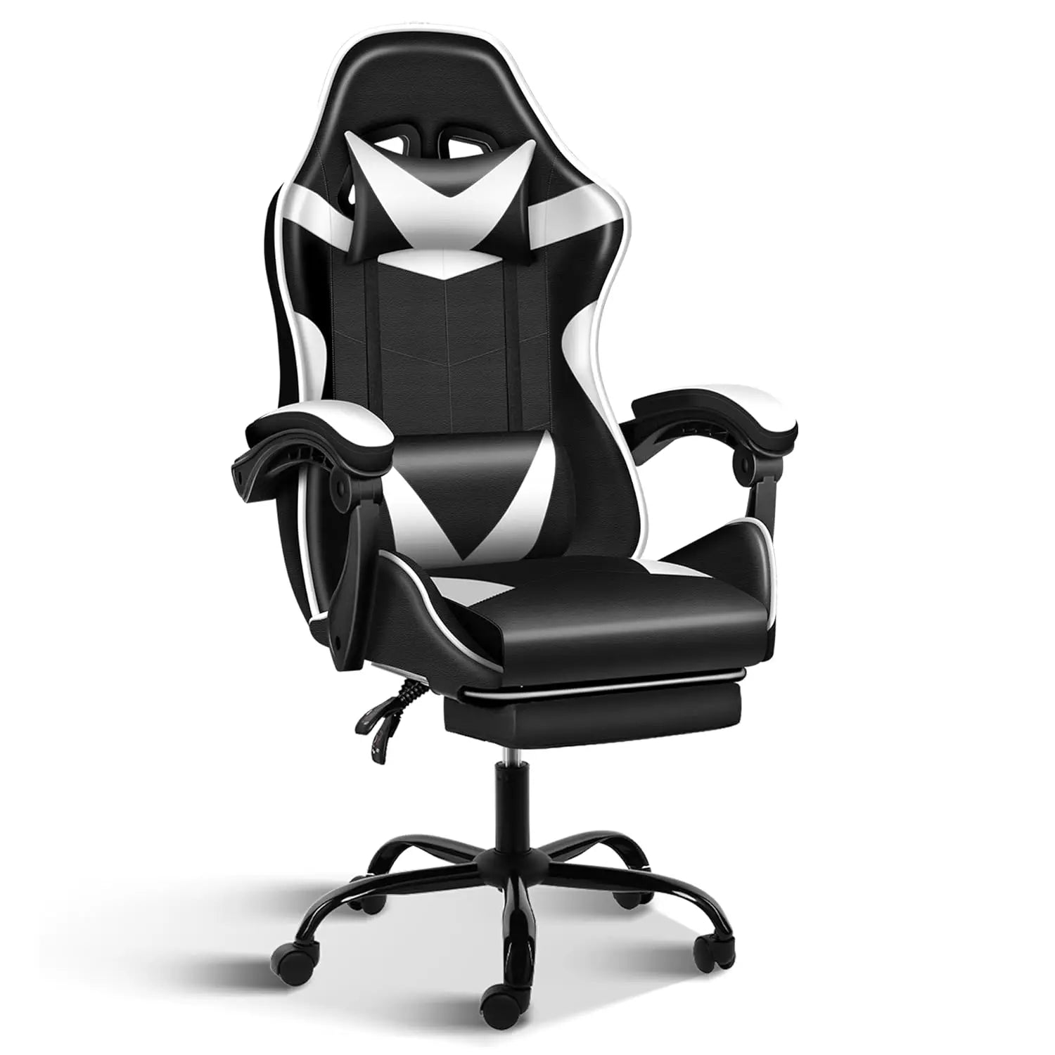 Gaming Chair, Ergonomic Computer Chair with Footrest and Lumbar Support, Height Adjustable Office Chair with 360°, Customized