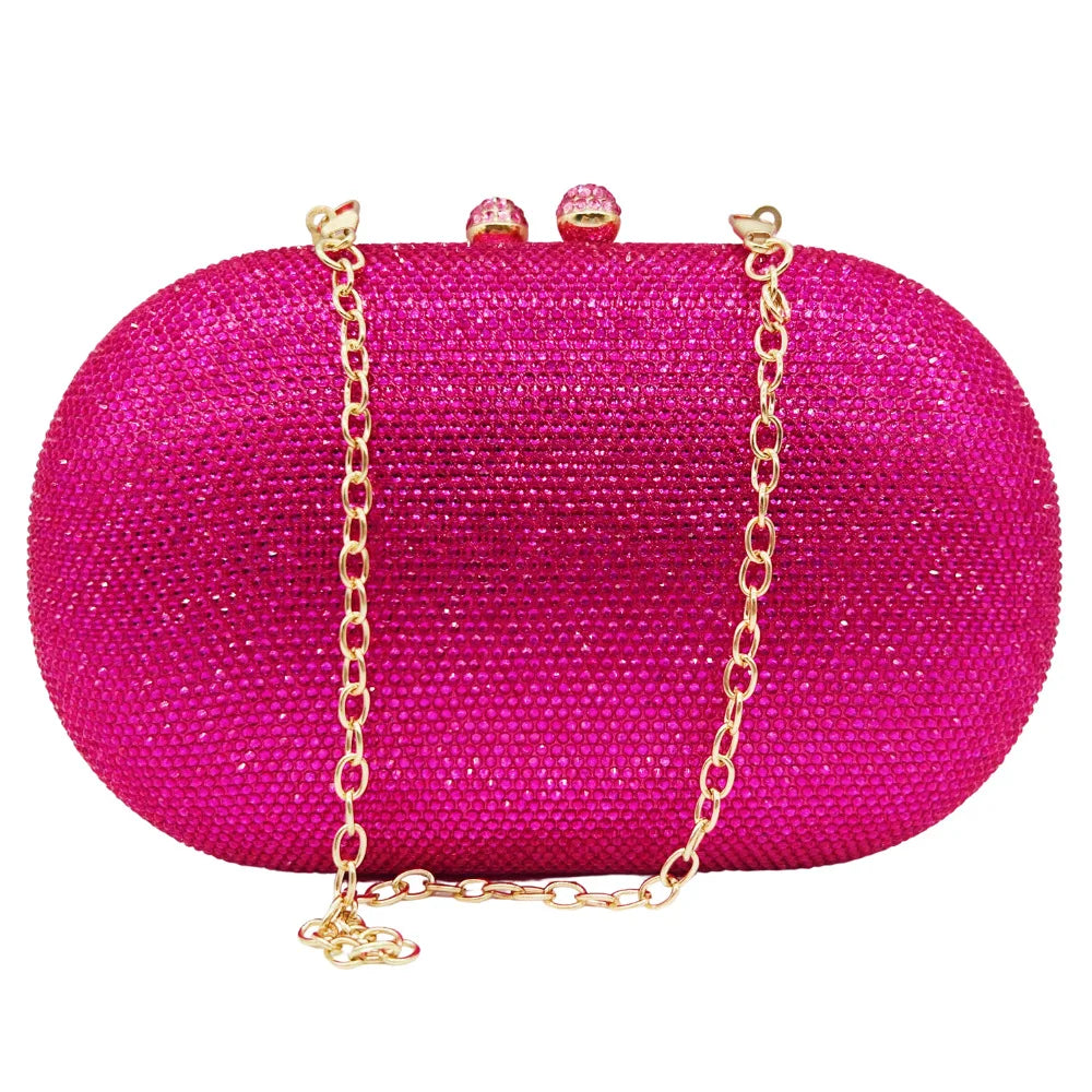 Elegant Women's Rhinestone Evening Bag, Sparkling Crystal Clutch Perfect for Wedding Banquet Party and Formal Dress Occasions