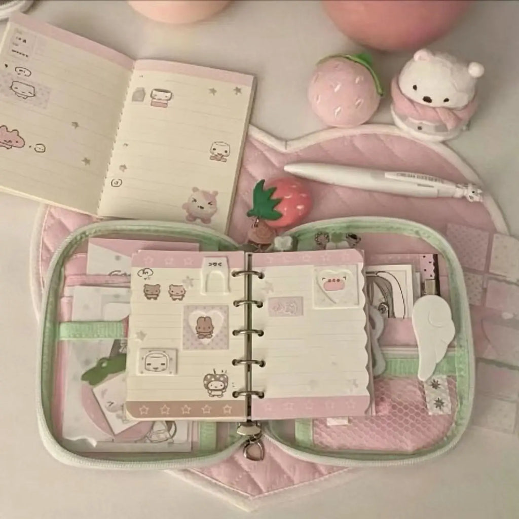 Kawaii Ita Bag Pouch, Transparent Window for Anime Badge/Photocard Display, Soft Girl Style Storage Bag for Small Items, Card Ho