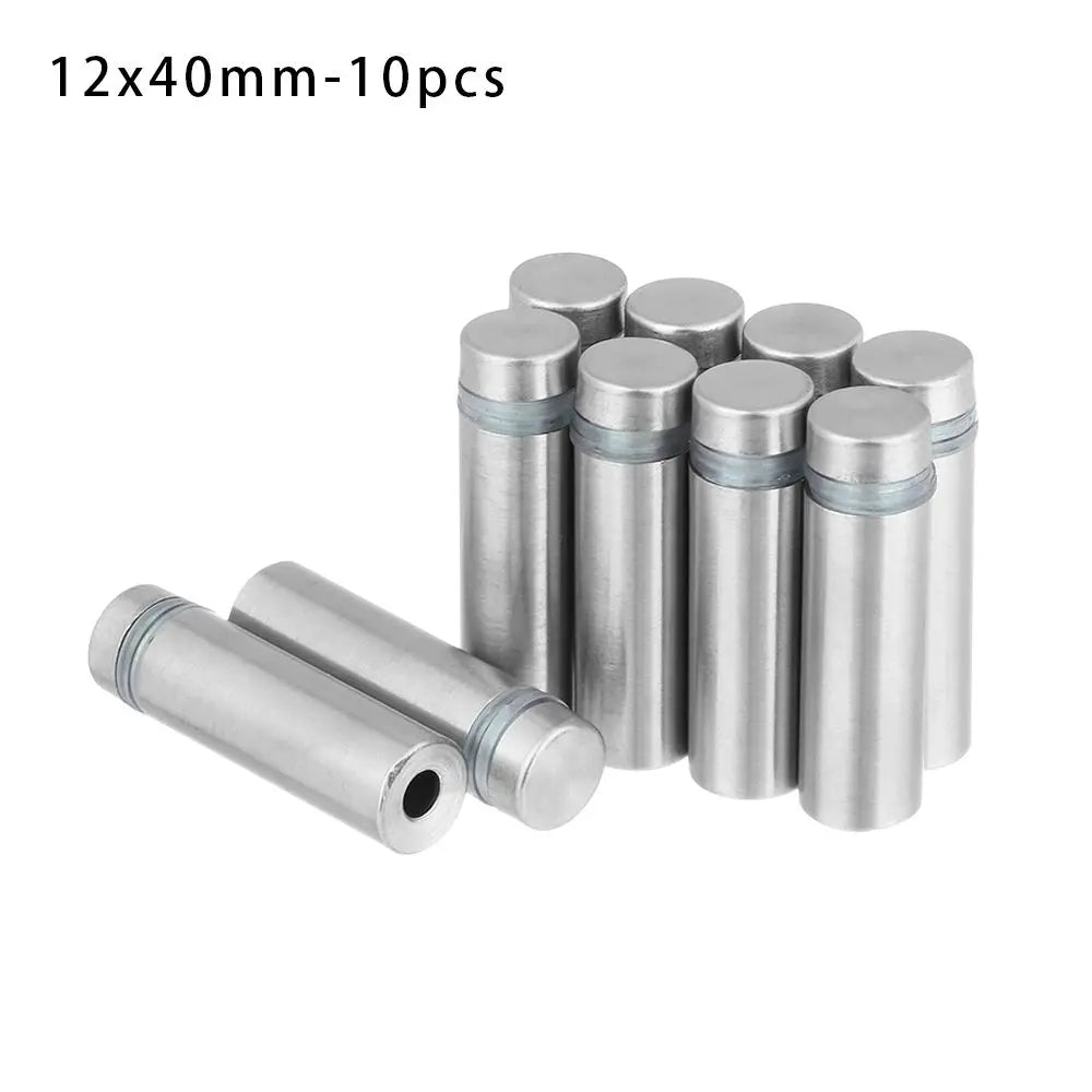 4/6/10Pcs Advertising Signboard Fixed Screw Glass Acrylic Advertisement Standoffs Stainless Steel Nails Durable Spacer Holder