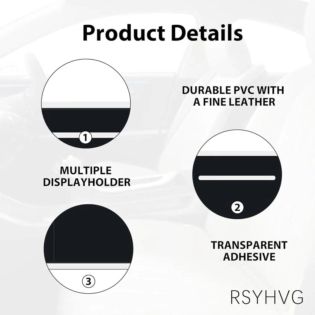 3 in 1 Disc Holder Parking Permit Holder Car Tax Disc Holders, Clear Self Adhesive Car Permit Card Holders Windscreen Card