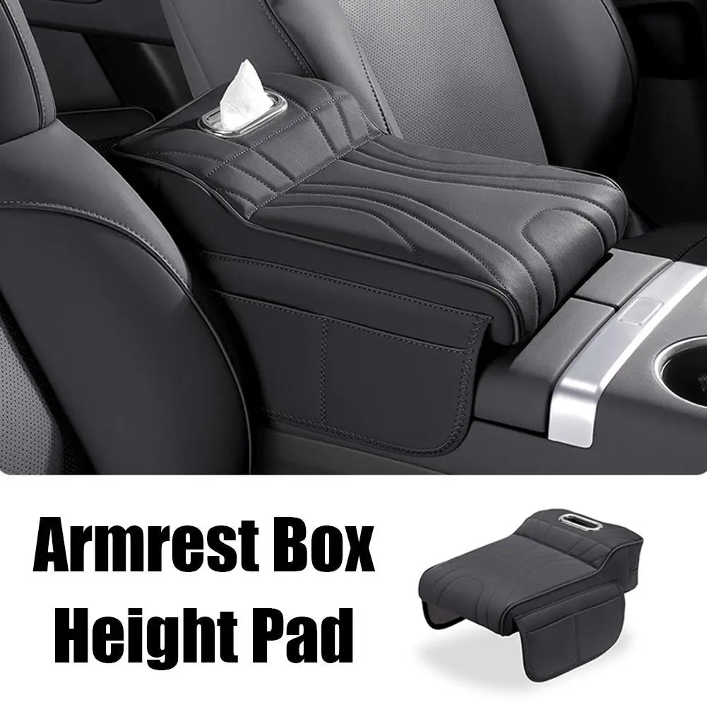 NEW Car Armrest Box Booster Pad Universal for Most Cars, Memory Foam Car Arm Rest Padded Cover with Pocket Car Interior