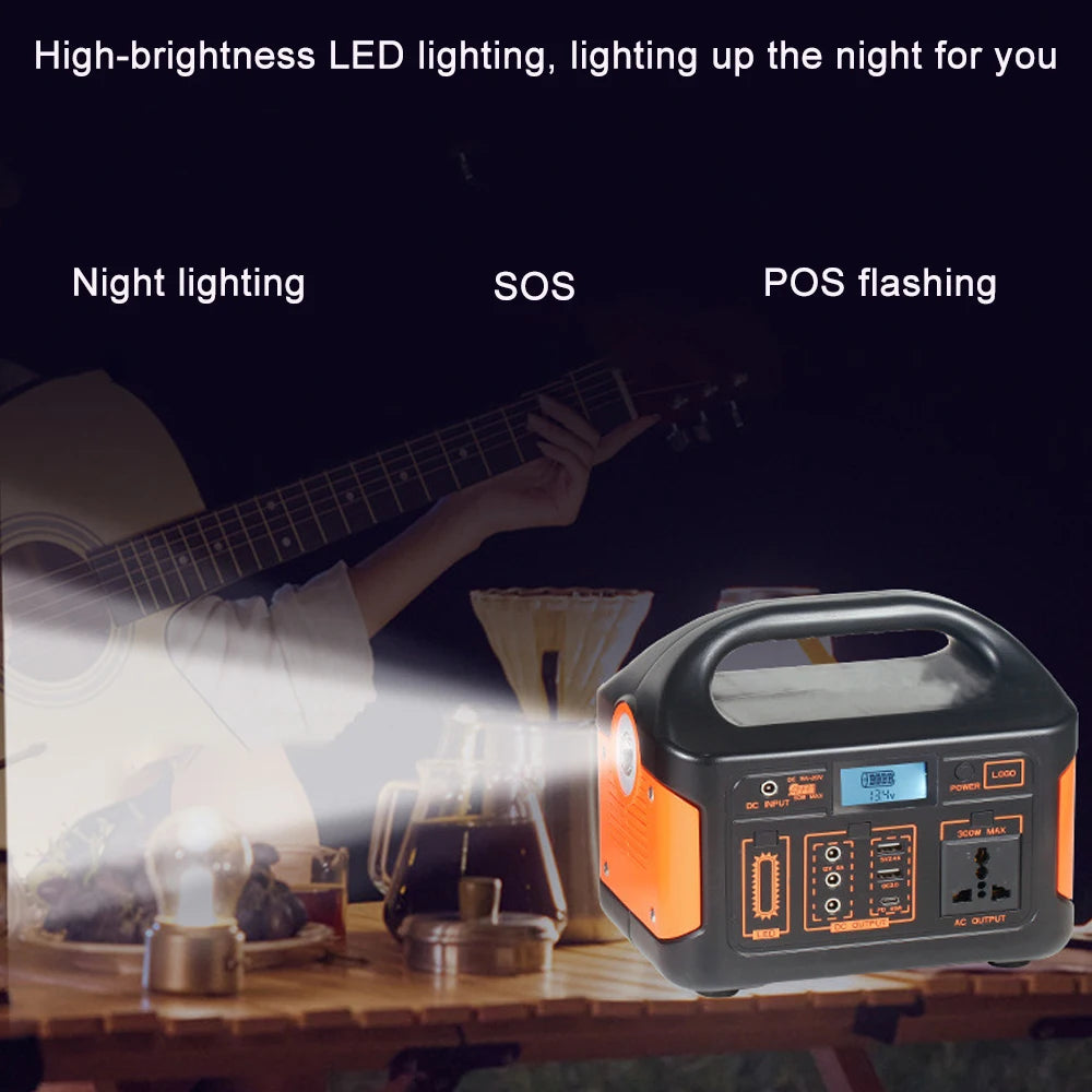 Gaiaray 500W 300W 100W Portable Power Station Solar Generator 460Wh LiFePo4 Battery 110V 220V Energy Power Plant for Camping RV