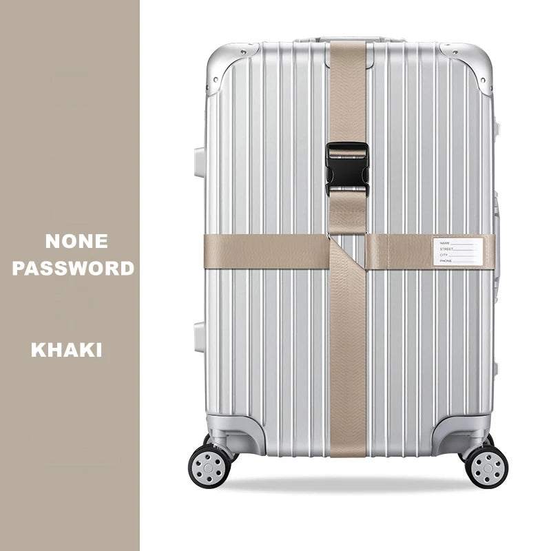 Anti-theft Luggage Buckle Cross Strap Password Adjustable Bundling Packing Baggage Belt Suitcase Trunk Belts Bag Accessories