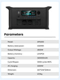 CTOLITY 1600W Portable Power Station Lifepo4 Battery 2400W Solar Generator AC Outlets Fast Charging for Outdoor Camping RV Home
