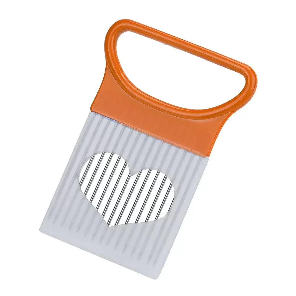 Effortlessly Slice Onions with this 1pc Colorful Onion Slicer Kitchen stainless steel potato chip onion holder