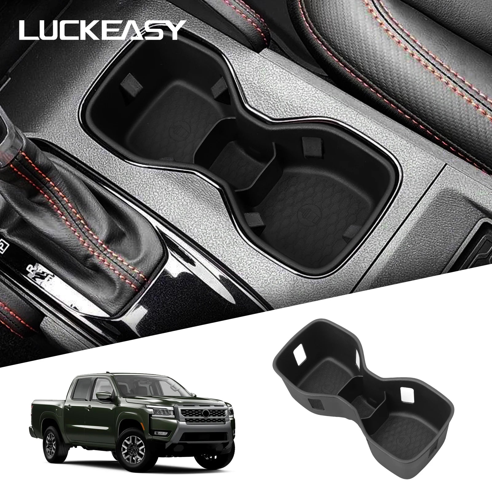 for Nissan Frontier 2022-2025 Central Console Water Cup Holder Car Interior Accessories Drinks Holder Storage Case
