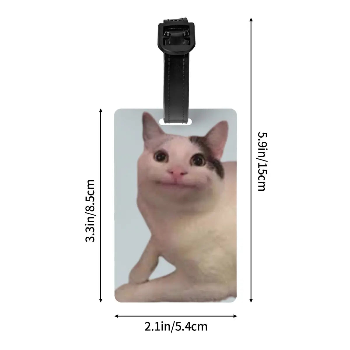 Beluga Cat Luggage Tags Suitcase Accessories Travel Baggage Boarding Tag Label Holder ID Name Address