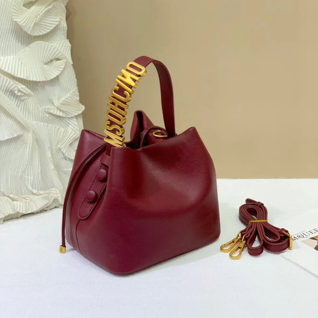 2026 New Women's Solid Color Single Shoulder Handbag Famous Luxury Designer Metal Buckle Large Capacity Diaper Bag